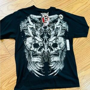 Y2K MMA Elite shirt size Large skull Grunge NEW WITH TAG